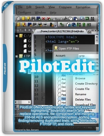 Редактор DOS/UNIX файлов PilotEdit Lite & Pro 19.4.0