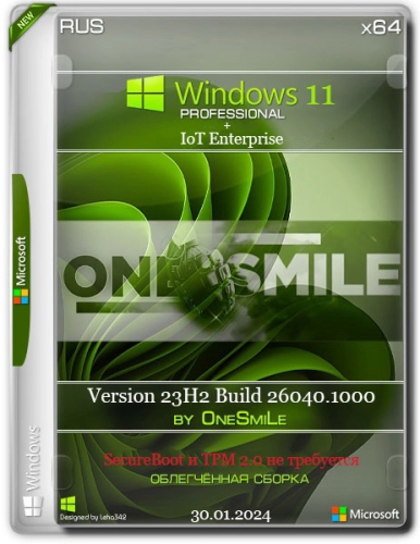 Windows 11 23H2 x64 Русская by OneSmiLe 26040.1000